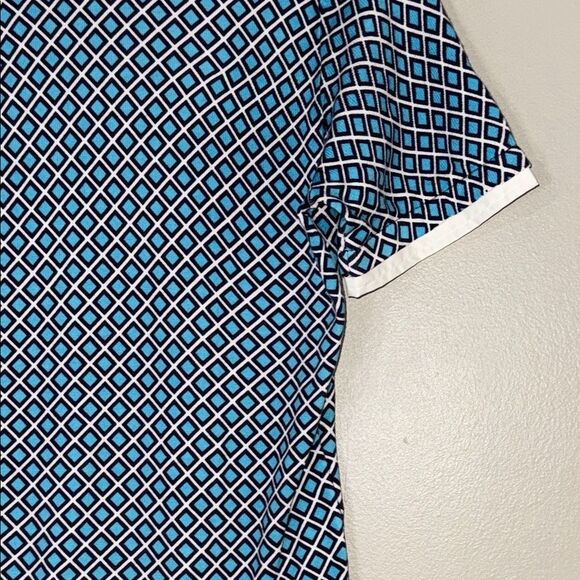 Judith Hart Blue and White Geometric Casual Shirt PS - Picture 11 of 13